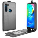 For Motorola Moto G8 Power R64 Texture Single Vertical Flip Leather Protective Case with Card Slots & Photo Frame(Black)