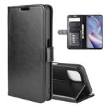 For Oppo A92s R64 Texture Single Horizontal Flip Protective Case with Holder & Card Slots & Wallet& Photo Frame(Black)