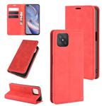 For Oppo A92s Retro-skin Business Magnetic Suction Leather Case with Holder & Card Slots & Wallet(Red)