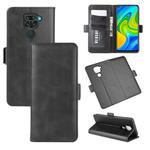 For Xiaomi Redmi Note 9/10X 4G Dual-side Magnetic Buckle Horizontal Flip Leather Case with Holder & Card Slots & Wallet(Black)