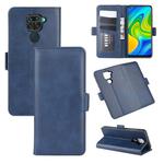 For Xiaomi Redmi Note 9/10X 4G Dual-side Magnetic Buckle Horizontal Flip Leather Case with Holder & Card Slots & Wallet(Dark Blue)