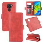 For Xiaomi Redmi Note 9/10X 4G Dual-side Magnetic Buckle Horizontal Flip Leather Case with Holder & Card Slots & Wallet(Red)