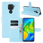 For Xiaomi Redmi Note 9/10X 4G Litchi Texture Horizontal Flip Protective Case with Holder & Card Slots & Wallet(Blue)