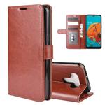 For LG K51 R64 Texture Single Horizontal Flip Protective Case with Holder & Card Slots & Wallet& Photo Frame(Brown)