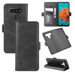 For LG K51 Dual-side Magnetic Buckle Horizontal Flip Leather Case with Holder & Card Slots & Wallet(Black)