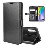 For Huawei Y6p R64 Texture Single Horizontal Flip Protective Case with Holder & Card Slots & Wallet& Photo Frame(Black)