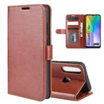 For Huawei Y6p R64 Texture Single Horizontal Flip Protective Case with Holder & Card Slots & Wallet& Photo Frame(Brown)