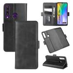 For Huawei Y6p Dual-side Magnetic Buckle Horizontal Flip Leather Case with Holder & Card Slots & Wallet(Black)