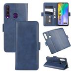 For Huawei Y6p Dual-side Magnetic Buckle Horizontal Flip Leather Case with Holder & Card Slots & Wallet(Dark Blue)