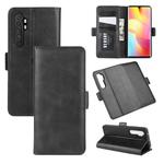 For Xiaomi Mi Note 10 Lite Dual-side Magnetic Buckle Horizontal Flip Leather Case with Holder & Card Slots & Wallet(Black)