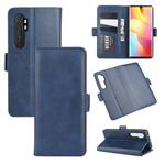 For Xiaomi Mi Note 10 Lite Dual-side Magnetic Buckle Horizontal Flip Leather Case with Holder & Card Slots & Wallet(Dark Blue)
