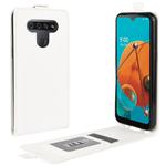 For LG K51 R64 Texture Single Vertical Flip Leather Protective Case with Card Slots & Photo Frame(White)