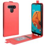 For LG K51 R64 Texture Single Vertical Flip Leather Protective Case with Card Slots & Photo Frame(Red)