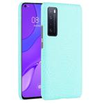 For Huawei Nova 7 Shockproof Crocodile Texture PC + PU Case(Light green)