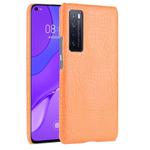 For Huawei Nova 7 Shockproof Crocodile Texture PC + PU Case(Orange)