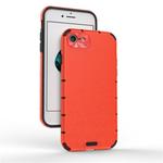 For iPhone 8 / 7 Shockproof Grain PC + TPU Case(Red)