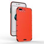 For iPhone 8 Plus / 7 Plus  Shockproof Grain PC + TPU Case(Red)
