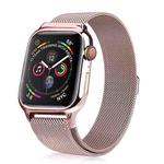 Milanese Loop Magnetic Stainless Steel Watch Band With Frame for Apple Watch Series 5 & 4 44mm(Rose Gold)