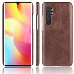 For Xiaomi Mi Note 10 Lite Shockproof Litchi Texture PC + PU Case(Brown)