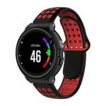 For Garmin Forerunner 220 / 230 / 235 / 630 / 620 / 735xt Silicone Watch Band(Black red)