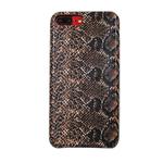 For iPhone 8Plus / 7Plus Snake Skin Pattern PU+PVC Material Shockproof Mobile Protective Case(Deep Brown)