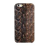 For iPhone 6Plus / 6SPlus Snake Skin Pattern PU+PVC Material Shockproof Mobile Protective Case(Deep Brown)