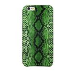 For iPhone 6Plus / 6SPlus Snake Skin Pattern PU+PVC Material Shockproof Mobile Protective Case(Grass Cyan)