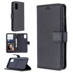 For Samsung Galaxy A41 Litchi Texture Horizontal Flip Leather Case with Holder & Card Slots & Wallet & Photo Frame(Black)