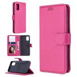 For Samsung Galaxy A41 Litchi Texture Horizontal Flip Leather Case with Holder & Card Slots & Wallet & Photo Frame(Rose)