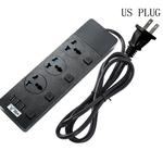 T11 high power 3000W multi-functional plug-in with independent switch and USB interface porous universal socket, US Plug