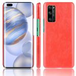 For  Huawei Honor 30 Pro Shockproof Litchi Texture PC + PU Case(Red)