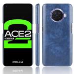 For OPPO Ace2 Shockproof Litchi Texture PC + PU Case(Blue)