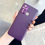 For VIVO Y5S All-Inclusive Pure Prime Skin Plastic Case with Lens Ring Protection Cover(Purple)