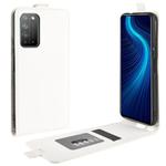 For Huawei Honor X10 5G R64 Texture Single Vertical Flip Leather Protective Case with Card Slots & Photo Frame(White)