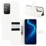 For Huawei Honor X10 5G Litchi Texture Horizontal Flip Protective Case with Holder & Card Slots & Wallet(White)