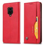 For Xiaomi Redmi Note 9 Pro / Note 9S/ Note 9 Pro Max Knead Skin Texture Horizontal Flip Leather Case with Photo Frame & Holder & Card Slots & Wallet(Red)