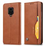 For Xiaomi Redmi Note 9 Pro / Note 9S/ Note 9 Pro Max Knead Skin Texture Horizontal Flip Leather Case with Photo Frame & Holder & Card Slots & Wallet(Brown)