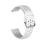 20mm For Huami Amazfit GTS / Samsung Galaxy Watch Active 2 / Huawei Watch GT2 42MM Inner Buckle Breathable Watch Band(White)