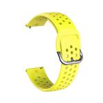 20mm For Huami Amazfit GTS / Samsung Galaxy Watch Active 2 / Huawei Watch GT2 42MM Inner Buckle Breathable Watch Band(Yellow)