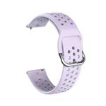 20mm For Huami Amazfit GTS / Samsung Galaxy Watch Active 2 / Huawei Watch GT2 42MM Inner Buckle Breathable Watch Band(Light purple)