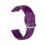 20mm For Huami Amazfit GTS / Samsung Galaxy Watch Active 2 / Huawei Watch GT2 42MM Inner Buckle Breathable Watch Band(Purple)