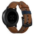 22mm For Huawei Watch GT2e / GT2 46mm Zigzag Leather Watch Band(Brown)