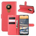 For Nokia 5.3 Litchi Texture Horizontal Flip Protective Case with Holder & Card Slots & Wallet(Red)