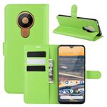 For Nokia 5.3 Litchi Texture Horizontal Flip Protective Case with Holder & Card Slots & Wallet(Green)