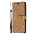 Color Matching Denim Texture Leather Case for LG Stylo 5, with Holder & Card Slots & Wallet & Lanyard(Brown)