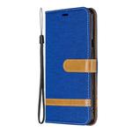 Color Matching Denim Texture Leather Case for LG Stylo 5, with Holder & Card Slots & Wallet & Lanyard(Royal blue)