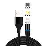 3 in 1 3A USB to 8 Pin + Micro USB + USB-C / Type-C Fast Charging + 480Mbps Data Transmission Mobile Phone Magnetic Suction Fast Charging Data Cable, Cable Length: 1m(Black)