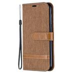 Color Matching Denim Texture Leather Case for Nokia 4.2, with Holder & Card Slots & Wallet & Lanyard(Brown)