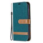 Color Matching Denim Texture Leather Case for Nokia 4.2, with Holder & Card Slots & Wallet & Lanyard(Green)