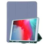 For iPad 9.7(2018) / (2017) / Air 2 / Air Honeycomb Ventilation Foldable Deformation Horizontal Flip PU Leather Case with 3-Folding Holder & Pen Slot  & Smart Sleep / Wake-up(Purple)